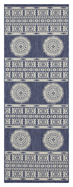 Sunshine - 5'3" X 7'3" Indoor, Outdoor Area Polypropylene Rug - Blue