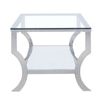 Saide Rectangular Glass Top Coffee Table Chrome