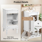 French Style Bathroom Cabinet With Sink, Adjustable Shelf