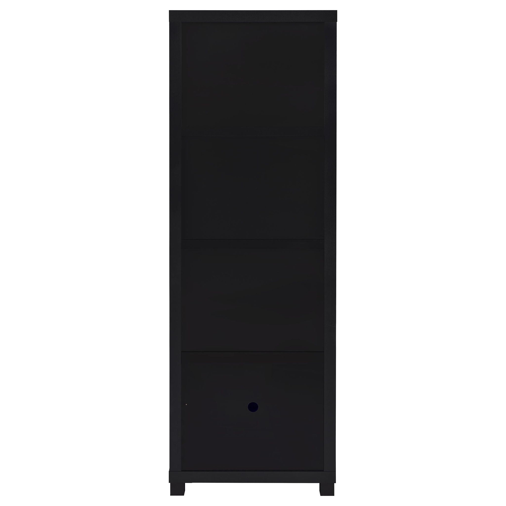 Sachin 3-shelf Engineered Wood Media Tower Black