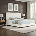 Platform Bed & Upholstered Headboard