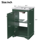 Bathroom Vanity With Sink, Freestanding Single Cabinet Set, Soft Close Door, Adjustable Shelf