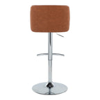 Toriano - Contemporary Adjustable Barstool With Swivel & Rounded T Footrest (Set of 2)