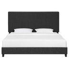Platform Bed & Upholstered Headboard