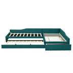 Upholstered Double Daybed With Trundle And Drawer