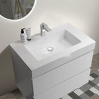 Alice - Bathroom Vanity With Large Storage, Sink, Wall Mounted