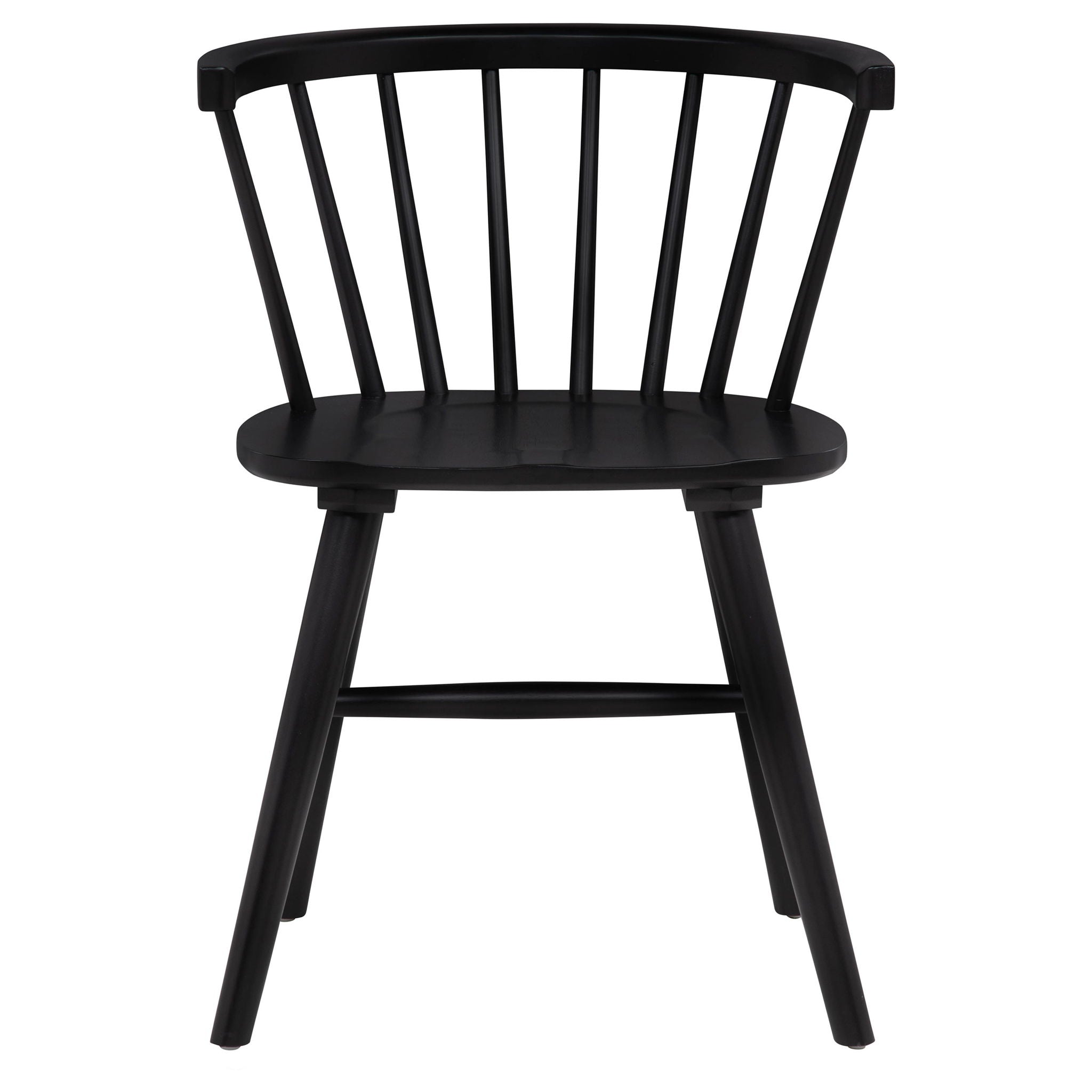 Jeffries Windsor Wood Dining Side Chair Black (Set of 2)