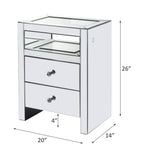 Dominic - Accent Table With LED - Mirrored