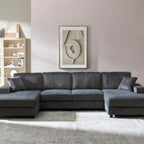 U-Shaped Convertible Sofa, 4 Seater Large Living Room Lounge