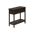 Accent End Table, 2 Tier, Storage Drawer, Transitional - Walnut