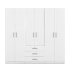 6 Doors Wardrobe Storage For Bedroom, With Big Drawers