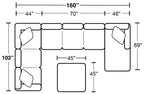 Royce - Sectional With Cocktail Ottoman