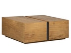 Ripley - Square Cocktail Table With Casters - Rustic Caramel