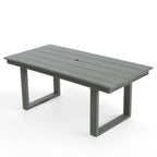 5 Piece Outdoor Dining Set, Table With Umbrella Hole And 4 Armrest Chairs