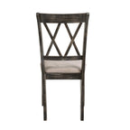 Claudia II - Side Chair (Set of 2) - Beige Fabric & Weathered Gray