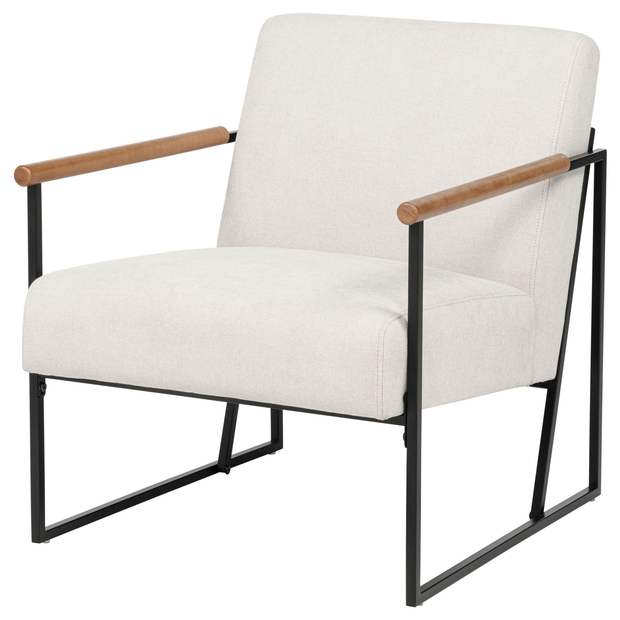 Monsen Fabric Upholstered Metal Frame Accent Chair Ivory