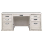 Altidore 68-inch 7-drawer Executive Home Office Desk Distressed White