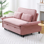 Modern Fabric Multi-Functional Sofa Bed With Adjustable Armrests And Backrests