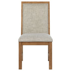 Bruner Upholstered Side Chair Natural Brown (Set of 2)