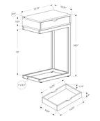 Accent Table, C - Shaped, Modern - Brown