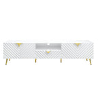 Gaines - High Gloss TV Stand - White