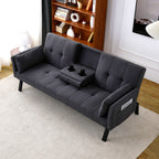 Sofa Bed With Foldable Design And Cup Holder
