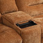 Emmy - Power Motion Sectional Sofa - Orange Chenille