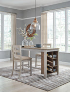 Skempton - Rectangular Counter Table With Storage - White