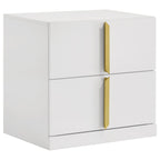 Ines 5-piece Queen Bedroom Set Grey and White High Gloss