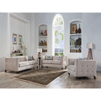 Cyndi - Chair With Pillow - Tan Velvet