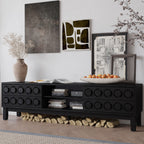 Media Console With 4 Drawers And Cable Management