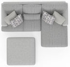 Titan - Sectional With Comfort Coil Seating, Cocktail Ottoman And Accent Pillows Included