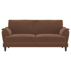 Selma 2-piece Velvet Upholstered Crescent Arm Sofa Set Rust