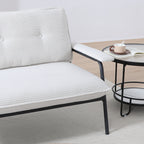 Modern Metal Frame Sofa With Sponge Filling For Compact Spaces And Versatile Use