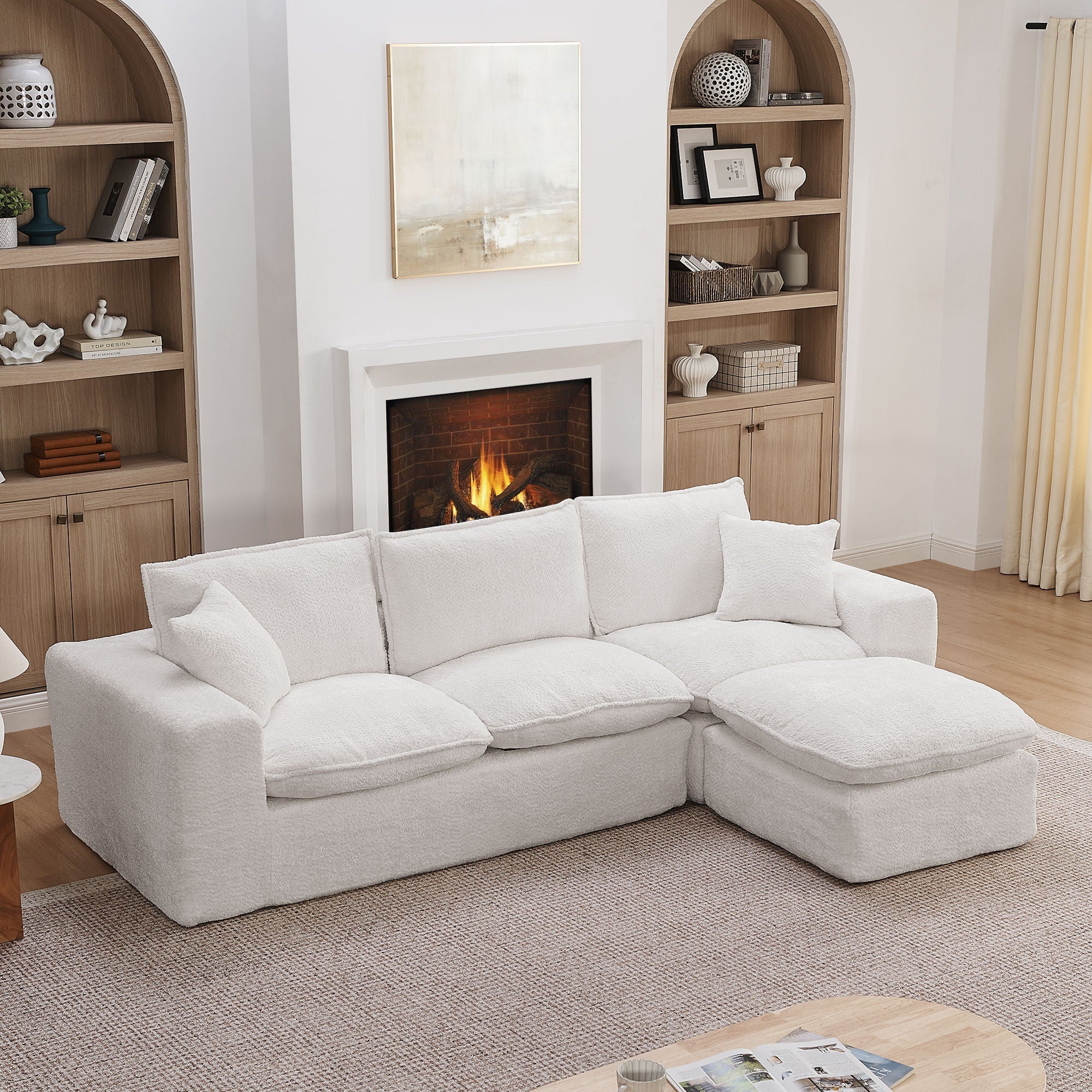 Sectional Sofa With Moveable Ottoman