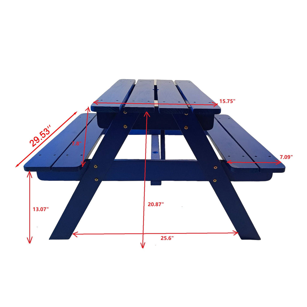 Durable Solid Wood Children's Dining Table And Chairs Set, Multi-Functional