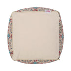 Amelia - Handcrafted Fabric Pouf, Rustic Elegance - Multicolored