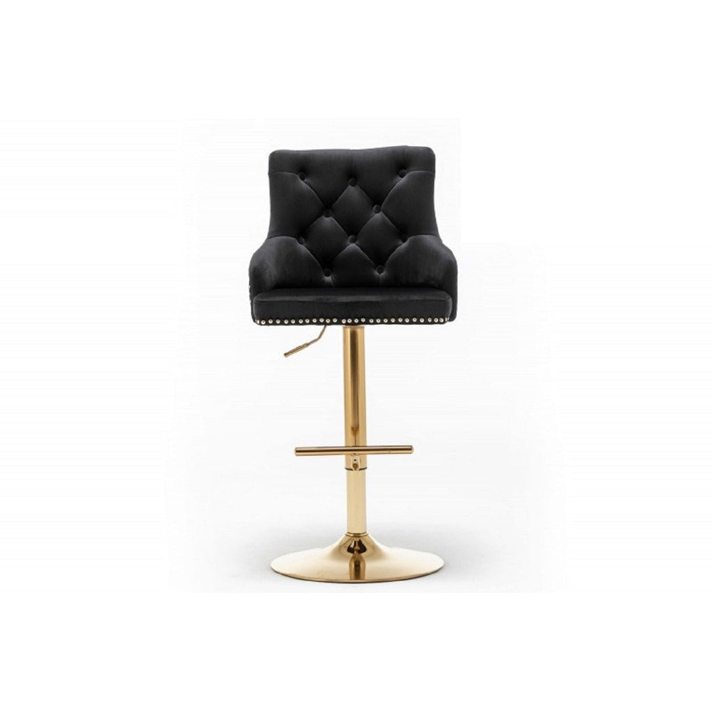 Adjustable Swivel Bar Stool With Nailhead Trim (Set of 2)