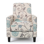 Push Back Upholstered Recliner Armchair