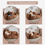 Giant Bean Bag Couch, Ultra Soft Fluffy Loveseat For Living Room
