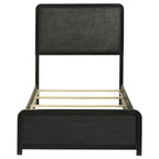 Cavelle 51-inch Upholstered Twin Panel Bed Black