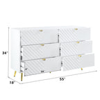 Gaines - 55" Dresser - White High Gloss
