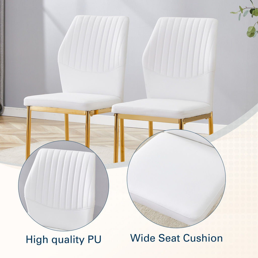 Luxury Simple Chair With Metal Leg