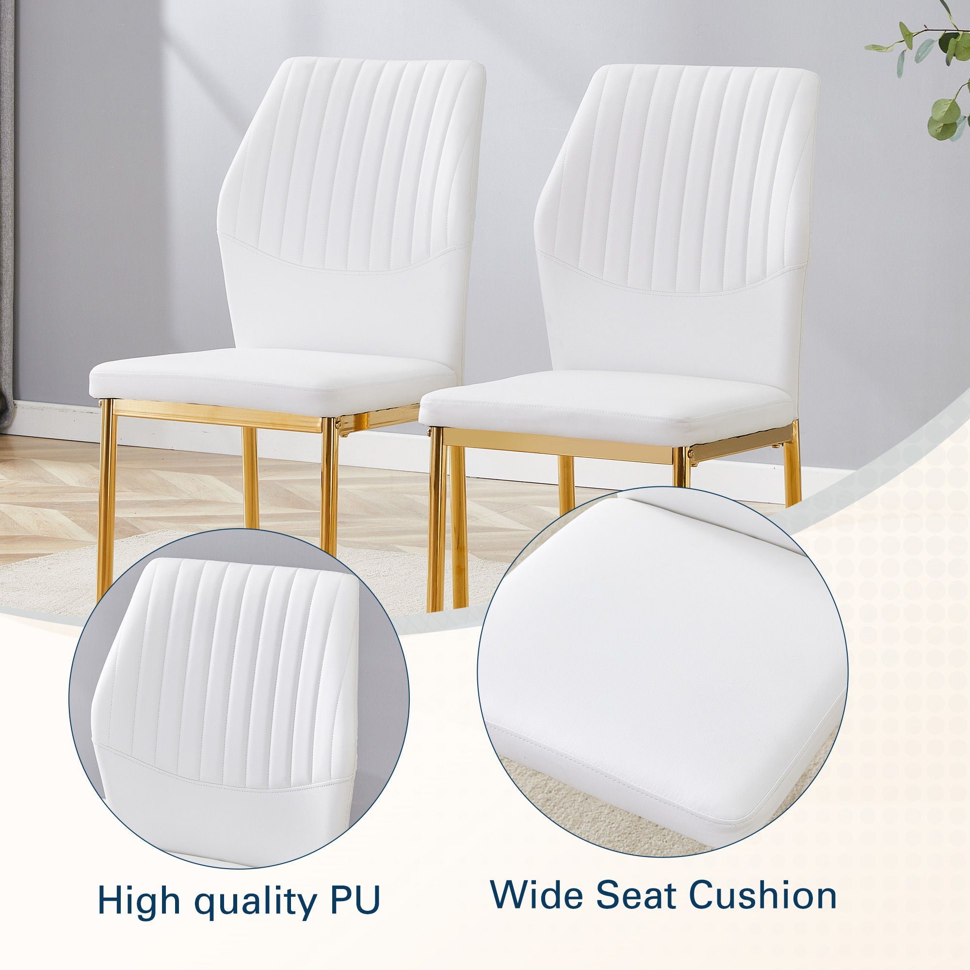 Luxury Simple Chair With Metal Leg