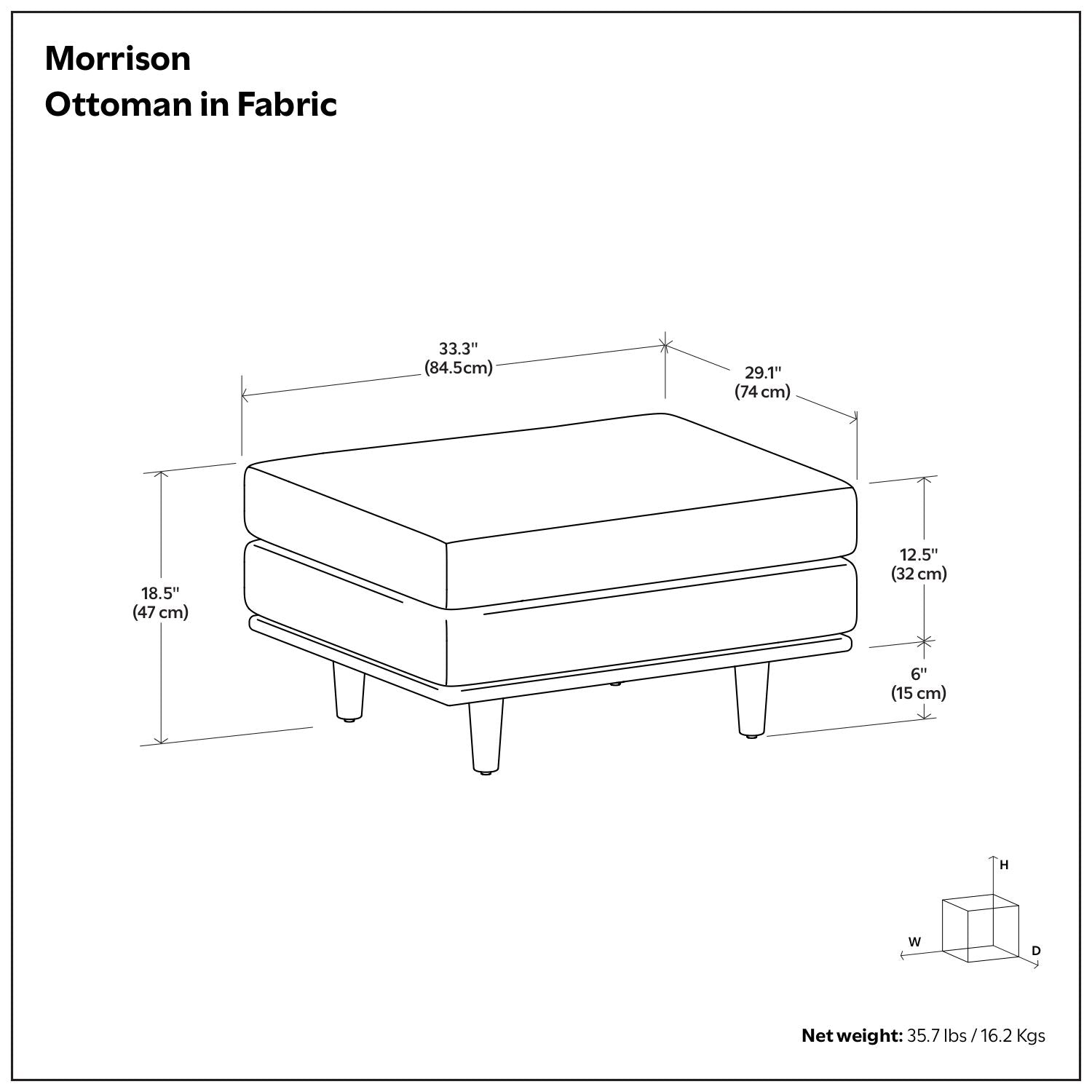 Morrison - Handcrafted Ottoman