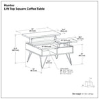 Hunter - Handcrafted Lift Top Coffee Table
