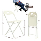 Folding Chairs, Stackable & Waterproof (Set of 4) - White