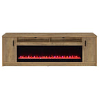 Eddy 79-inch 2-door TV Stand Fireplace Media Console Mango