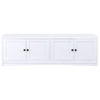 Laughlin 4-door Engineered Wood 78-inch TV Stand White