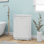 Bathroom Cabinet Triangle Corner Storage Cabinet With Adjustable Shelf Modern Style
